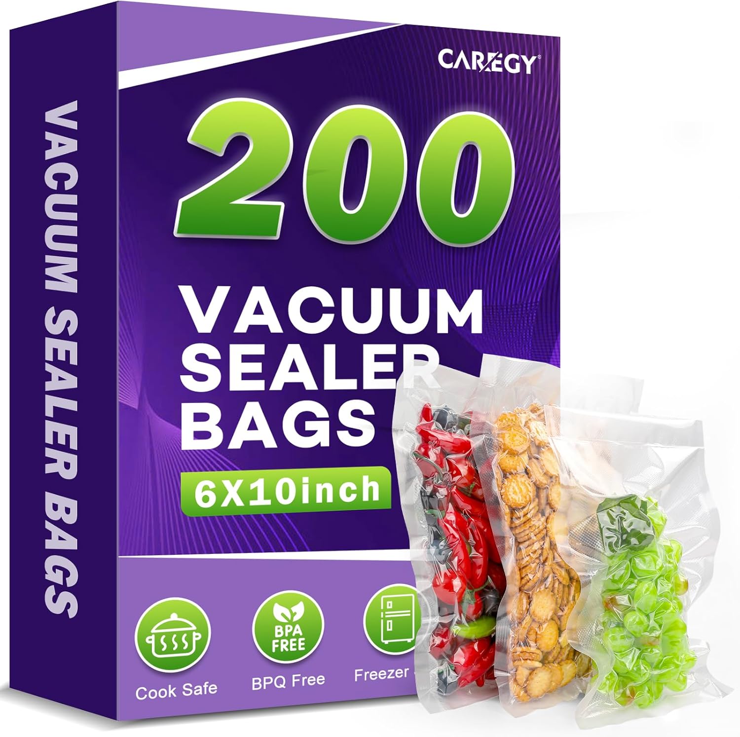 Sous Vide Immersion - 200 Vacuum Sealer Bags 6x10in BPA