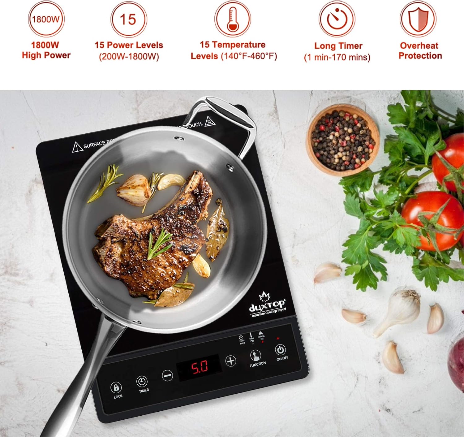 Portable Induction Cooktop Cou - Induction Cooktop Portable recension och pris
