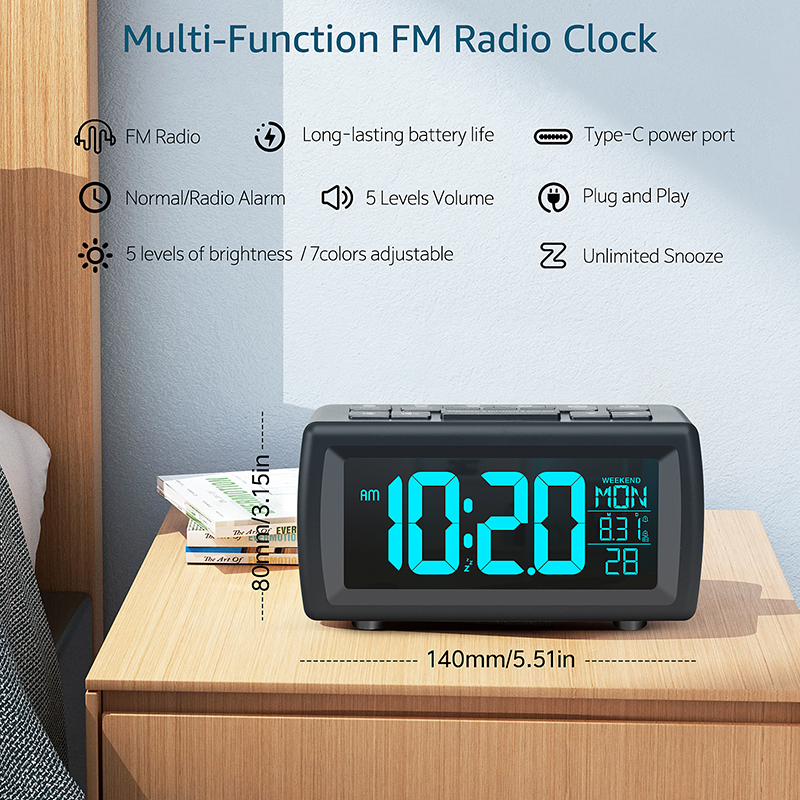 FM Radio Alarm Clock Retro Dig - Kitchen Appliances Vintage recension och pris
