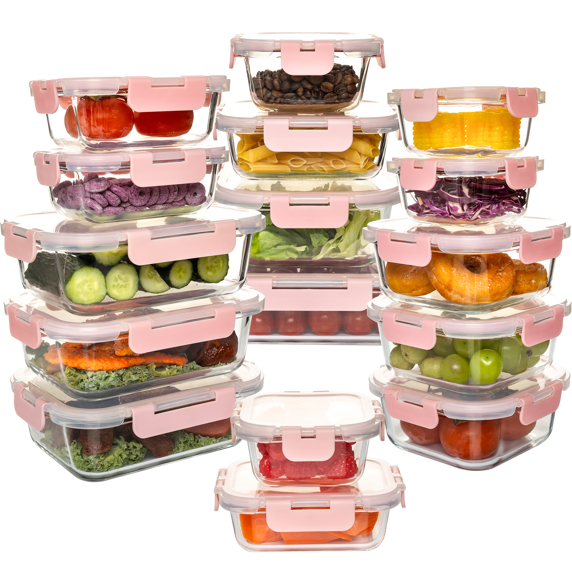 16-Piece Glass Food Storage Co - Kitchen Appliances Organizer recension och pris