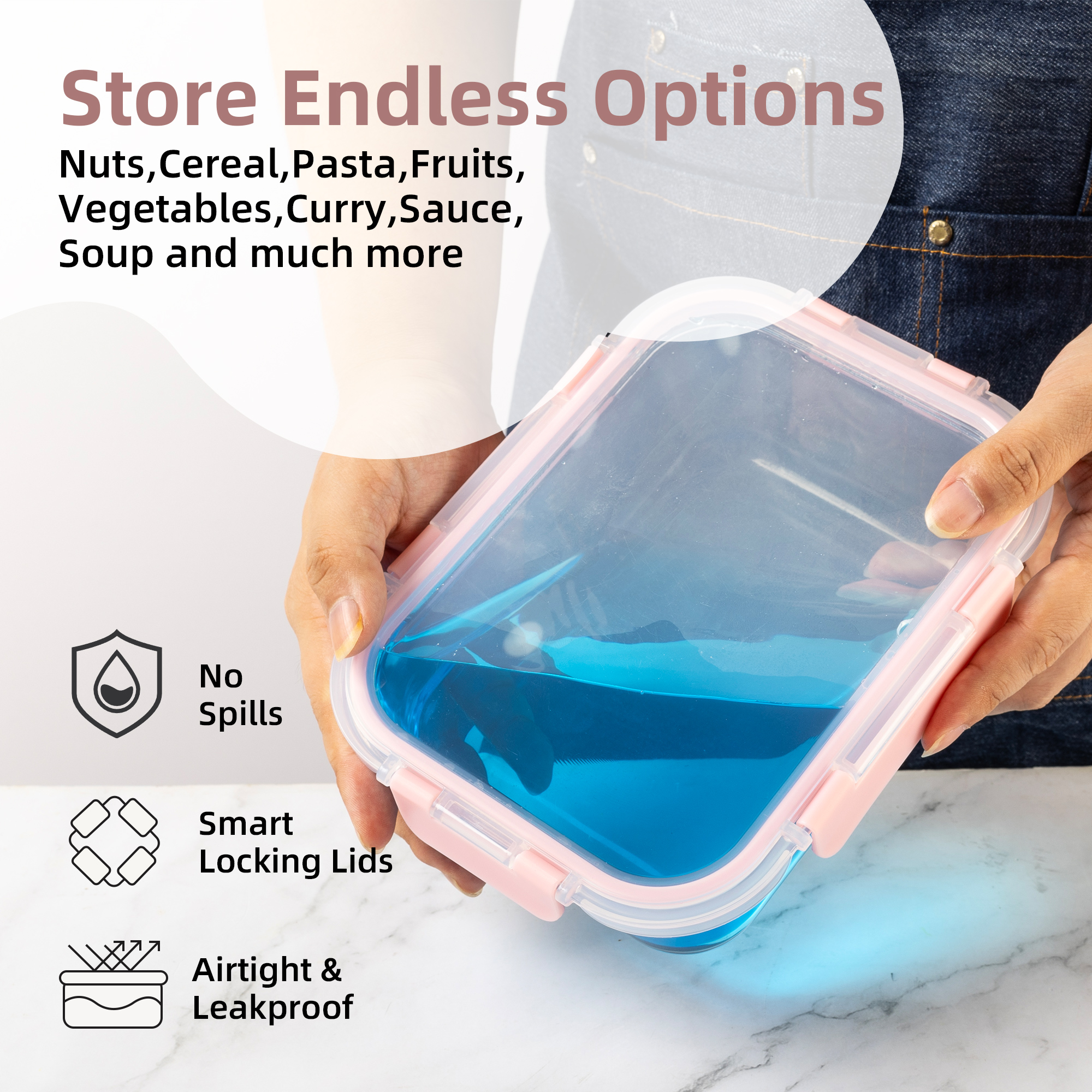 16-Piece Glass Food Storage Co - Kitchen Appliances Organizer recension och pris