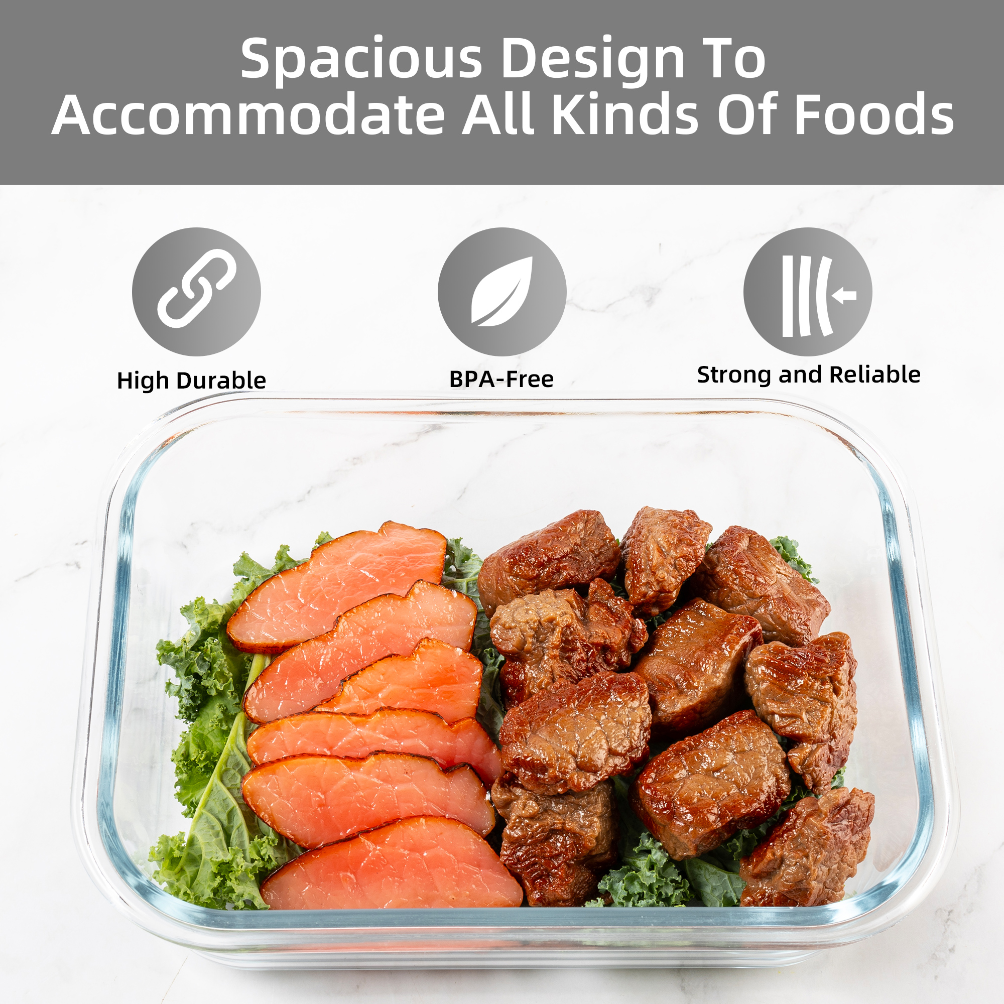 16-Piece Glass Food Storage Co - Kitchen Appliances Organizer recension och pris