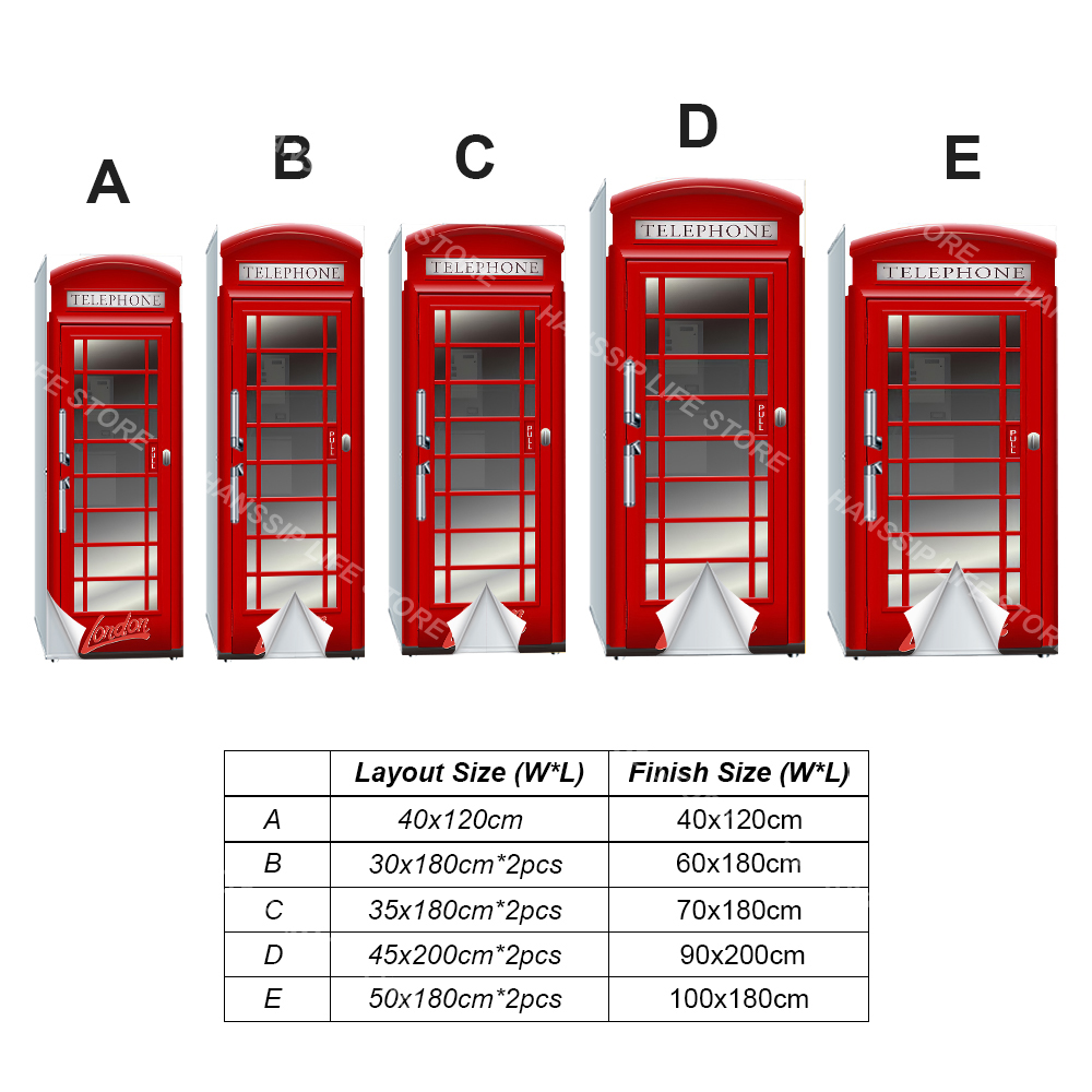 Retro Phone Booth Printed Refr - Kitchen Appliances Vintage recension och pris