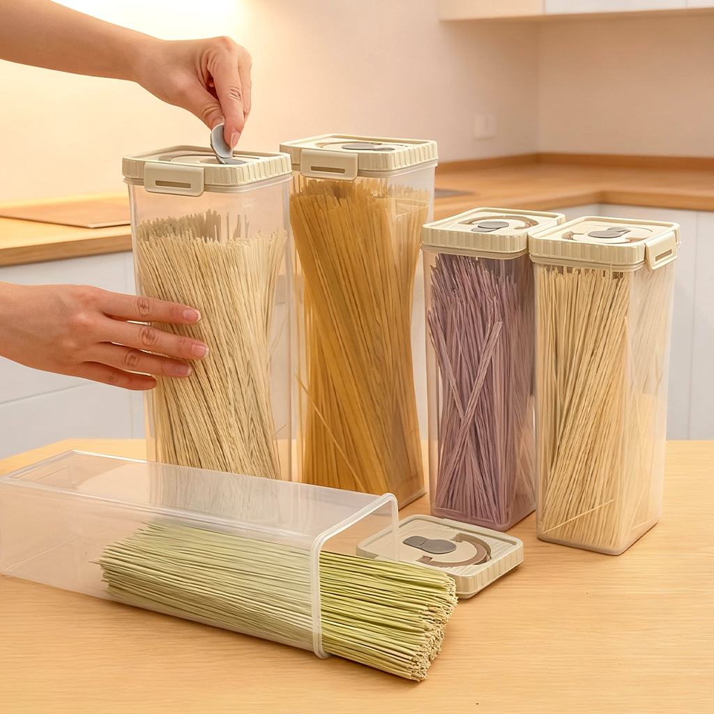Noodles Sealed Storage Box Wit - Kitchen Appliances Organizer recension och pris