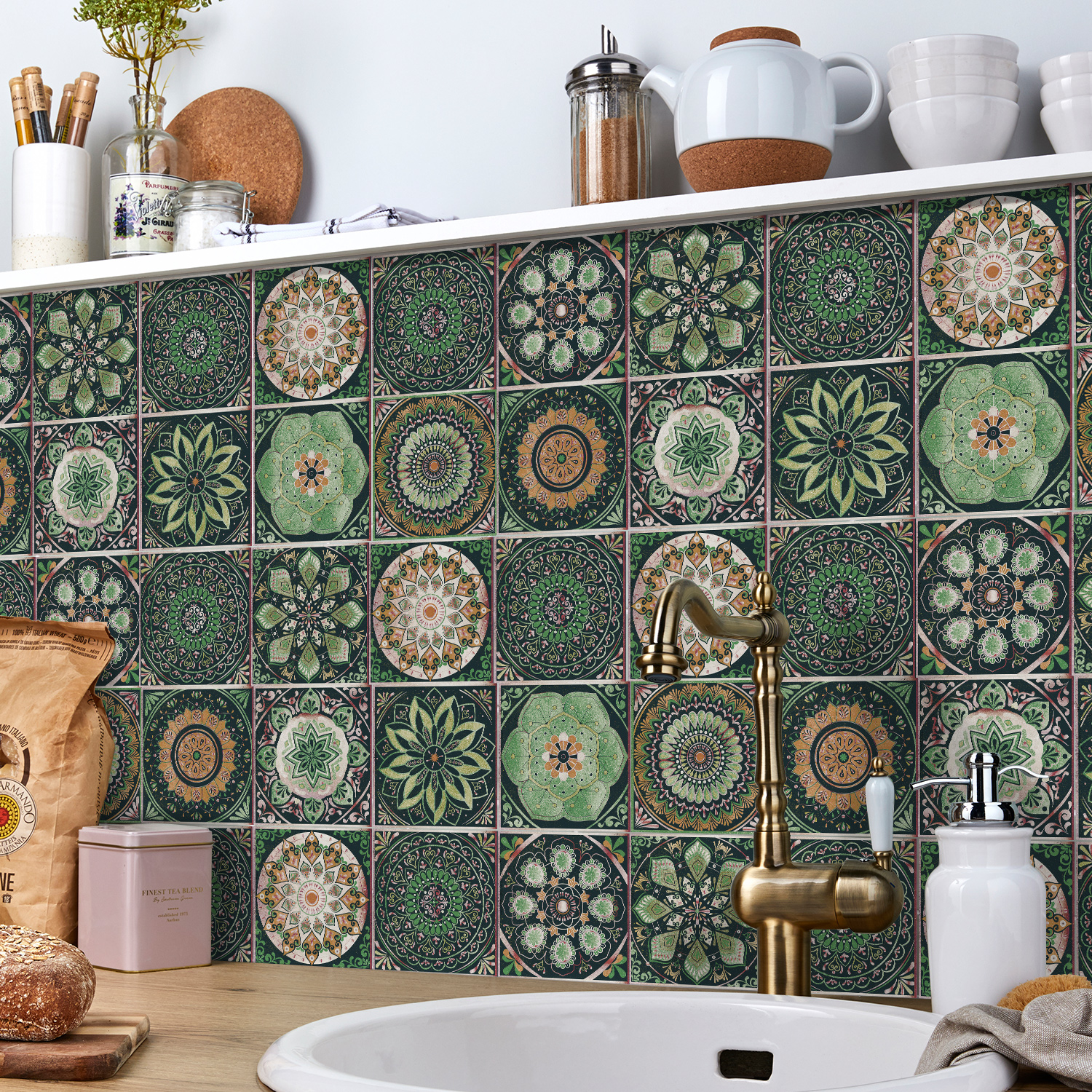24 pieces of Mandala Retro Pat - Kitchen Appliances Vintage recension och pris