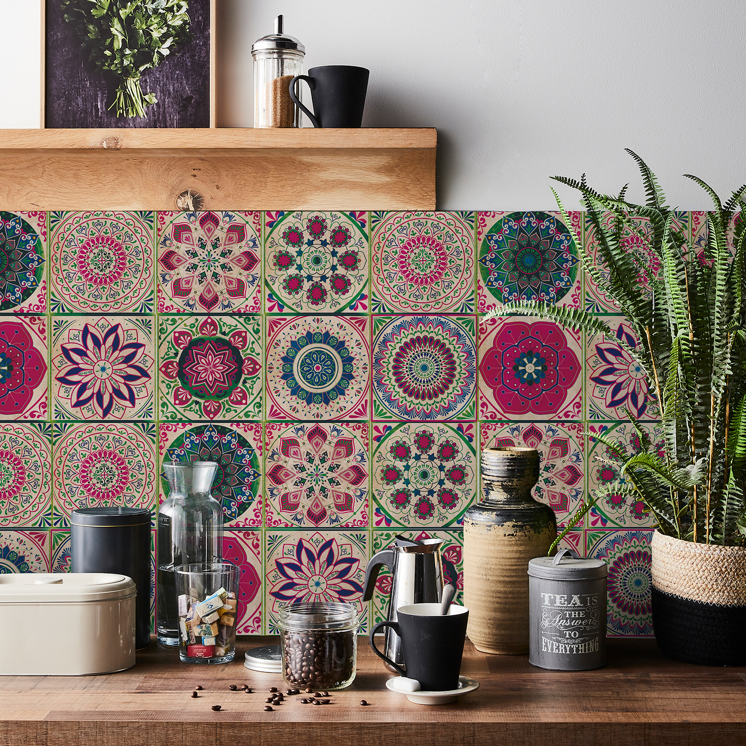 24 pieces of Mandala Retro Pat - Kitchen Appliances Vintage recension och pris