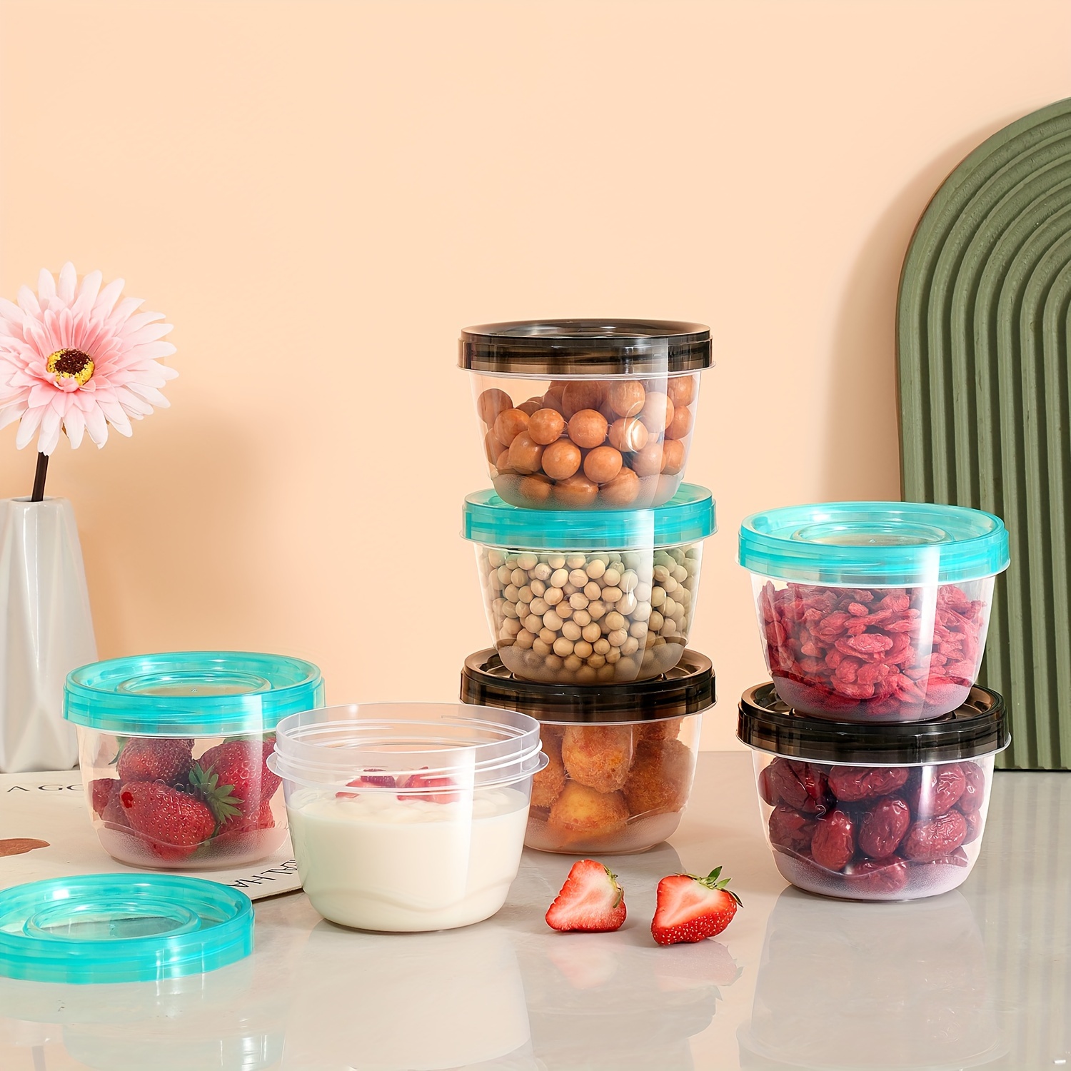 2 Transparent Sealed Food Stor - Kitchen Appliances Organizer recension och pris