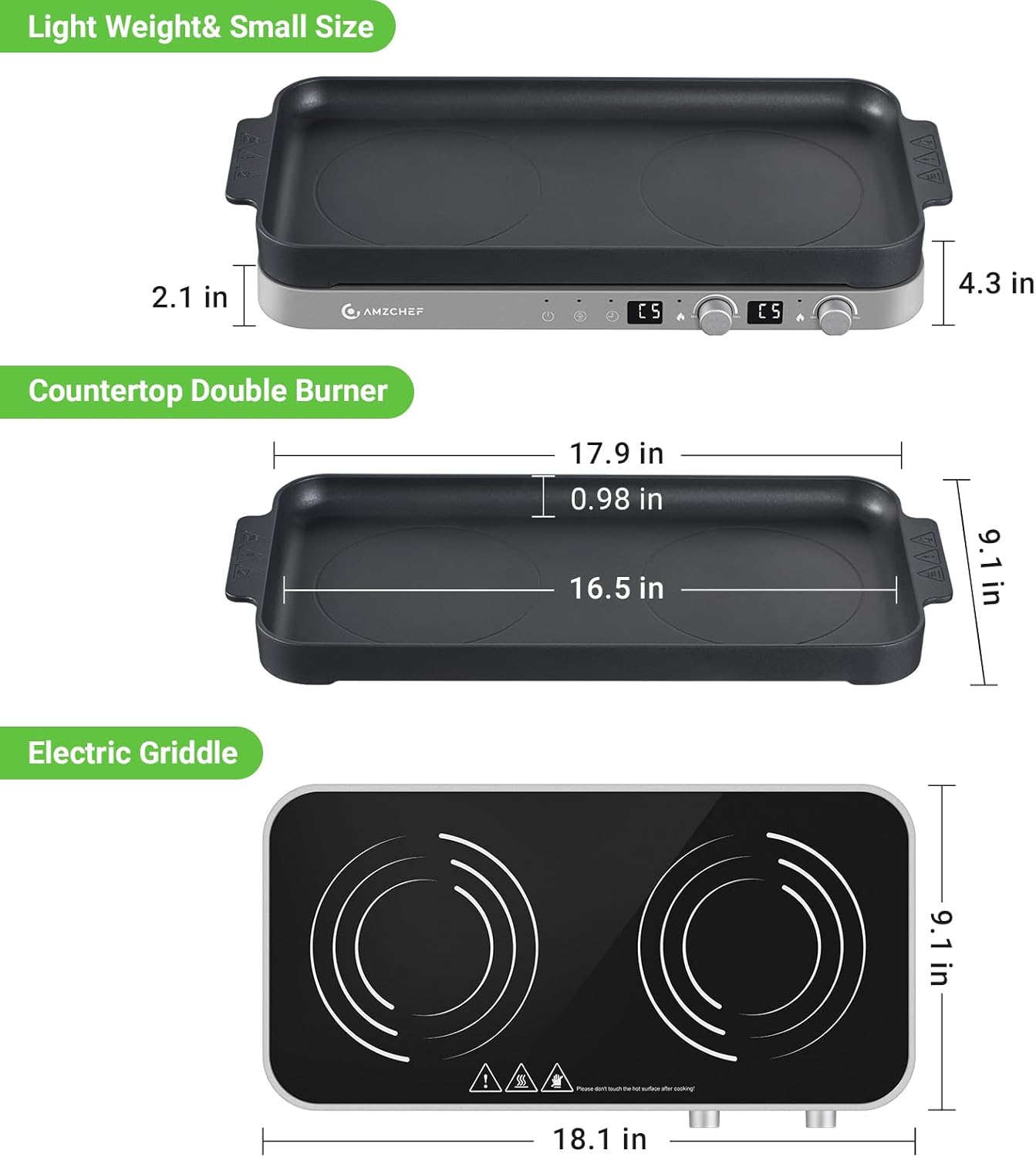 Double Induction Cooktop with  - Induction Cooktop Portable recension och pris