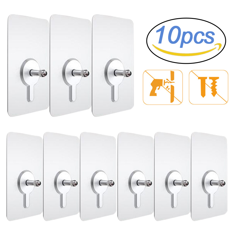 10Pcs Shelf Adhesive Wall Hook - Kitchen Appliances Cabinet recension och pris