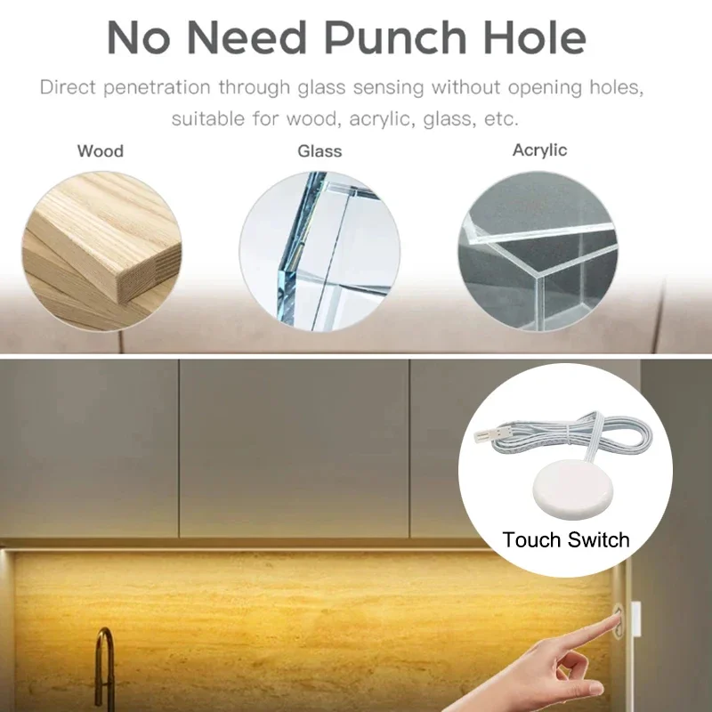 Led Cabinet Lights Touch Dimma - Kitchen Appliances Cabinet recension och pris