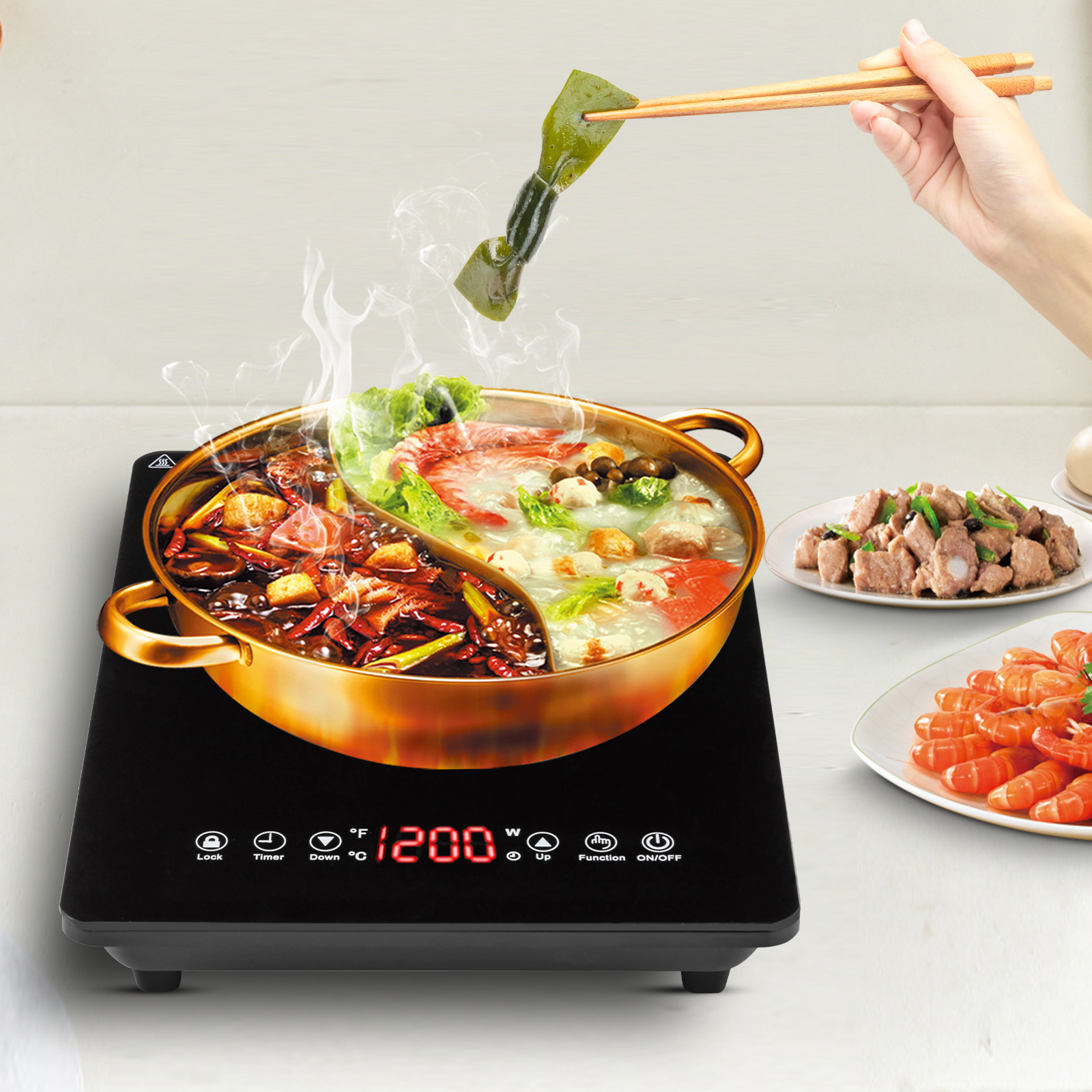 1800W Induction Cooktop Hot Pl - Induction Cooktop Portable recension och pris