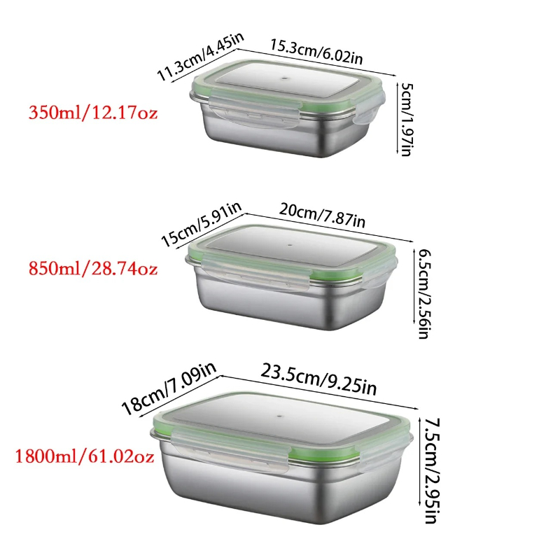 304 Stainless Steel Lunch Box  - Kitchen Appliances Organizer recension och pris