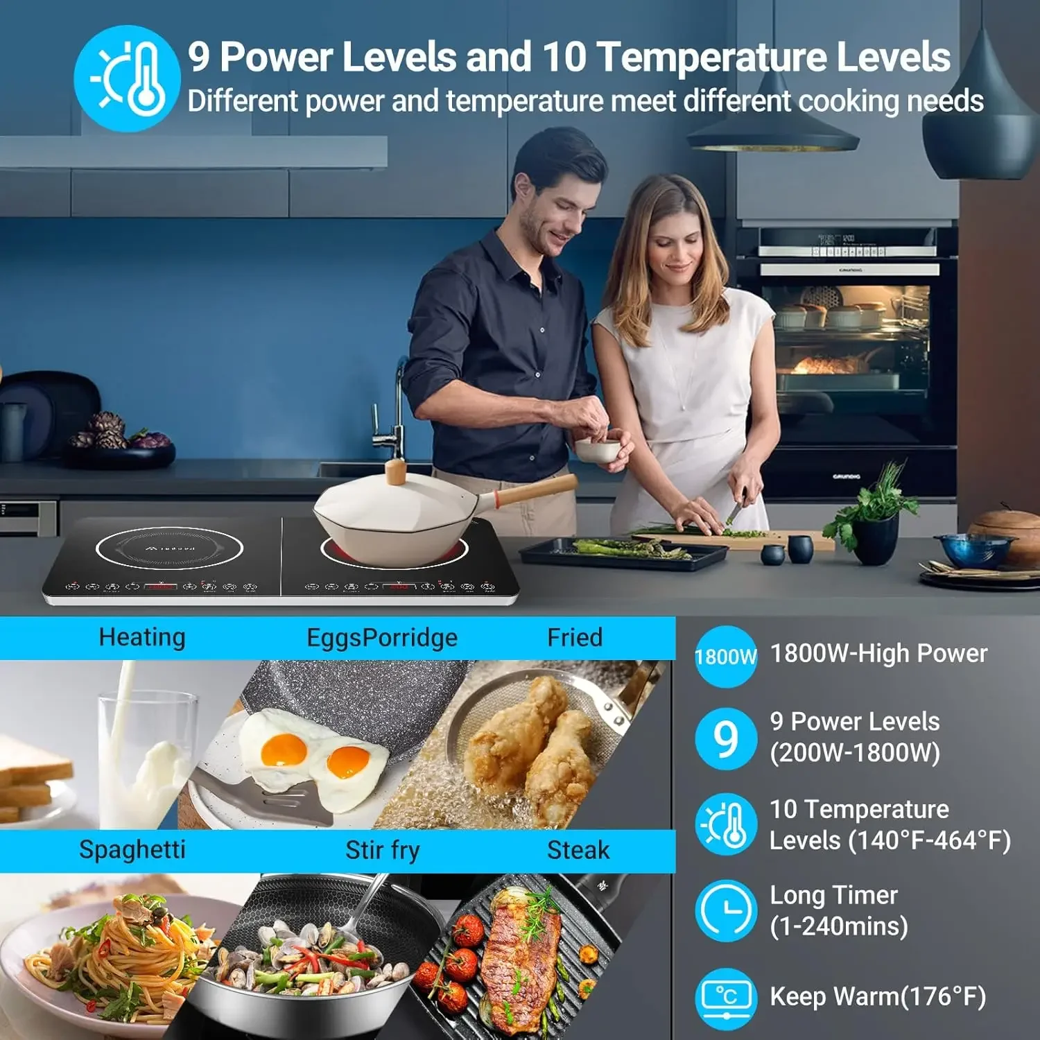 Aobosi Double Induction Cookto - Induction Cooktop Portable recension och pris