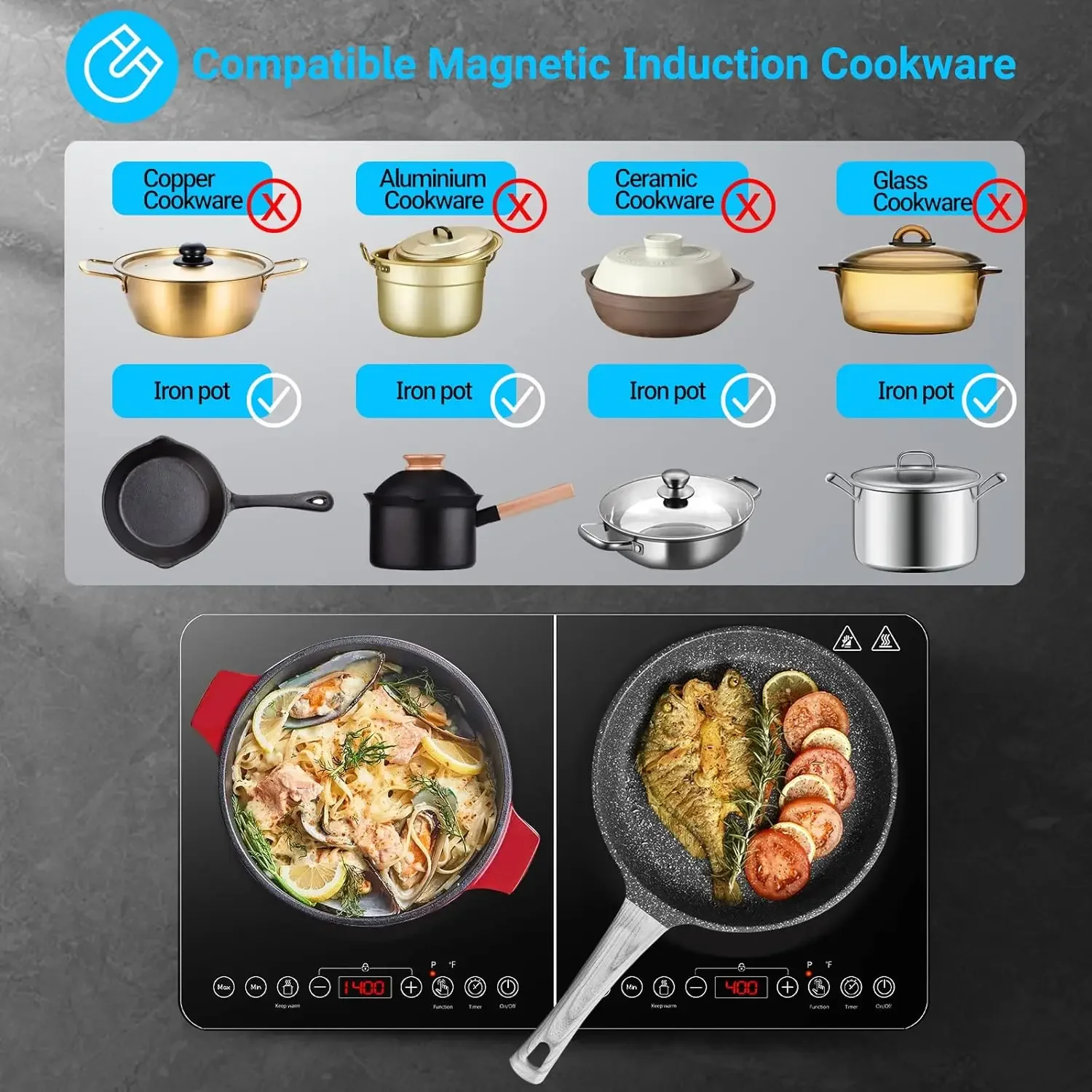 Aobosi Double Induction Cookto - Induction Cooktop Portable recension och pris