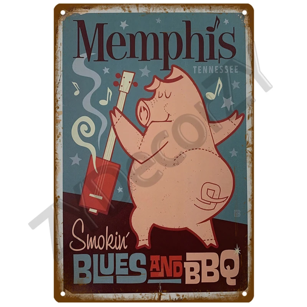 Retro BBQ Sign - Vintage Wall  - Kitchen Appliances Vintage recension och pris